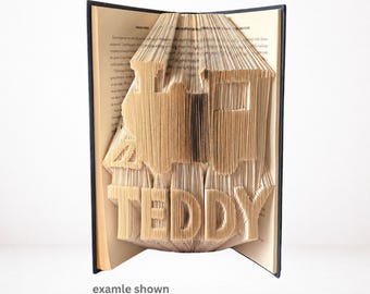 Teddy Train Book Folding Pattern | Combi Cut & Fold | Digital Download PDF