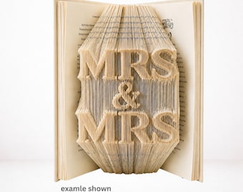 Mrs & Mrs Book Folding Pattern | Combi Cut Fold Art (PDF Download)