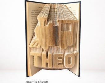 Theo Train Book Folding Pattern | Combi Cut & Fold | Digital Download PDF