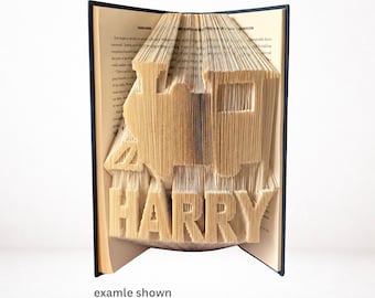 Harry Train Book Folding Pattern | Combi Cut & Fold | Digital Download PDF