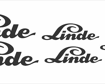 LINDE  - Forklift decal set  (black), replica