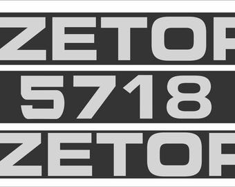 ZETOR 5718  - Tractor decal set, replica