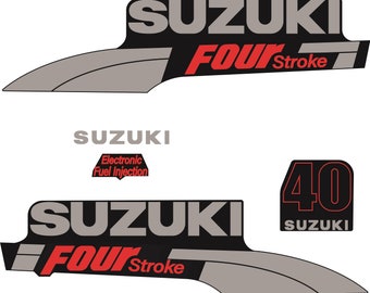 SUZUKI 40 - Outboard decal set, replica