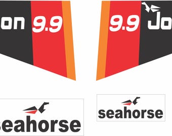 JOHNSON 9.9 Outboard decal set, replica