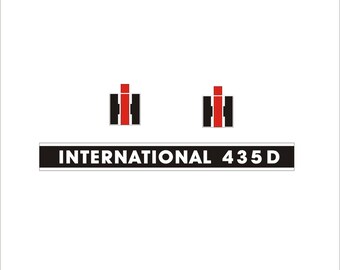 INTERNATIONAL 435 D - Combine harvester decal set, replica