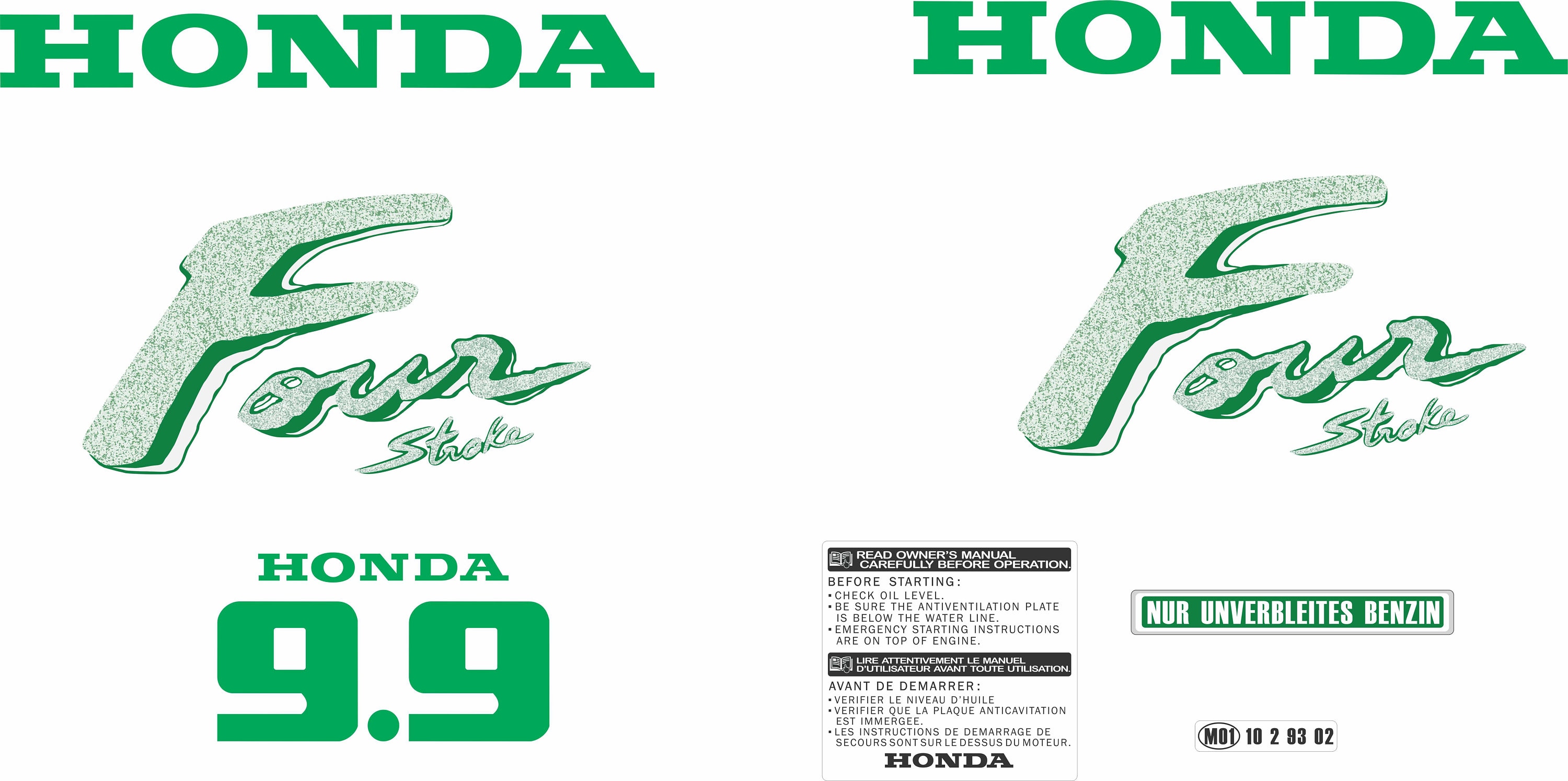 HONDA 9.9 Outboard Decal Set, Replica Etsy