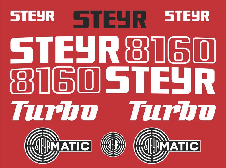 Steyr Sticker STEYR 8160 Tractor Decal Set, Replica - Etsy