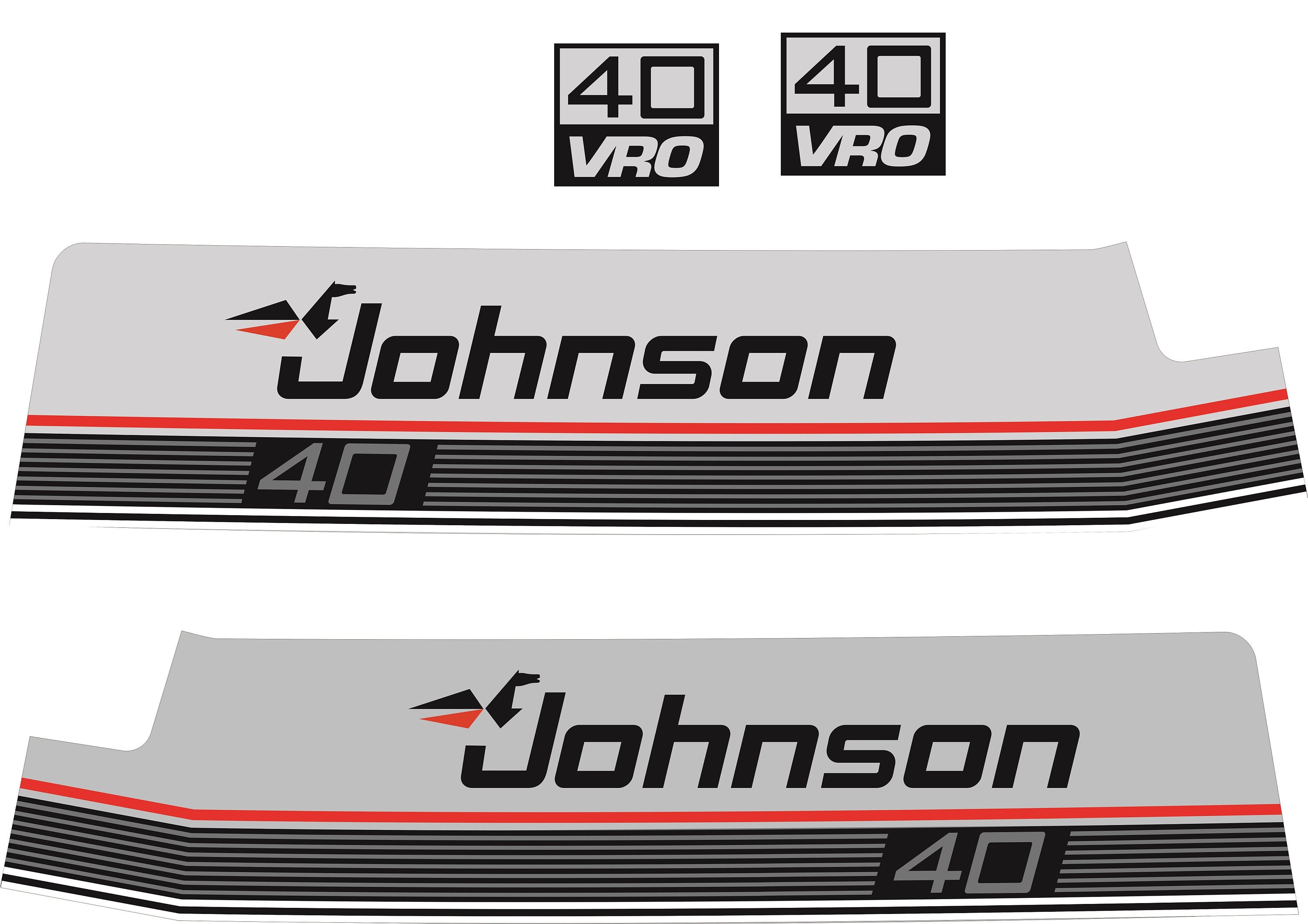 JOHNSON 40 198788 Outboard Decal Set Replica Etsy Singapore