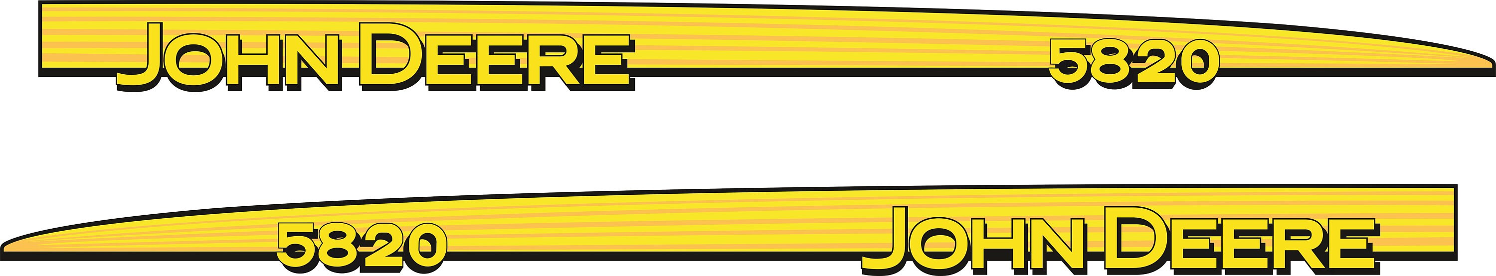 JOHN DEERE 5820 Tractor decal set replica Etsy