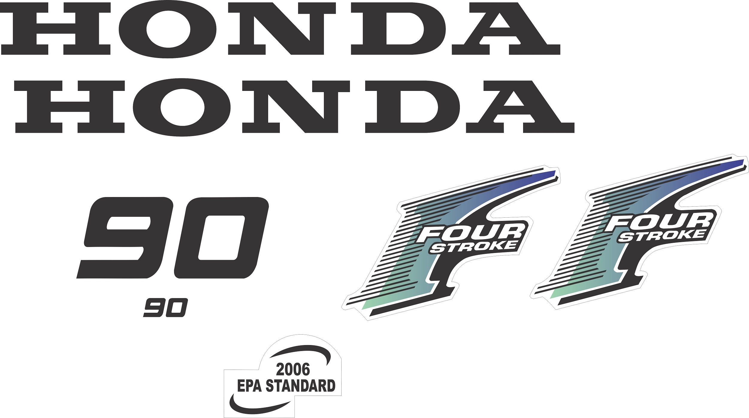 HONDA 90 Outboard Decal Set, Replica Etsy
