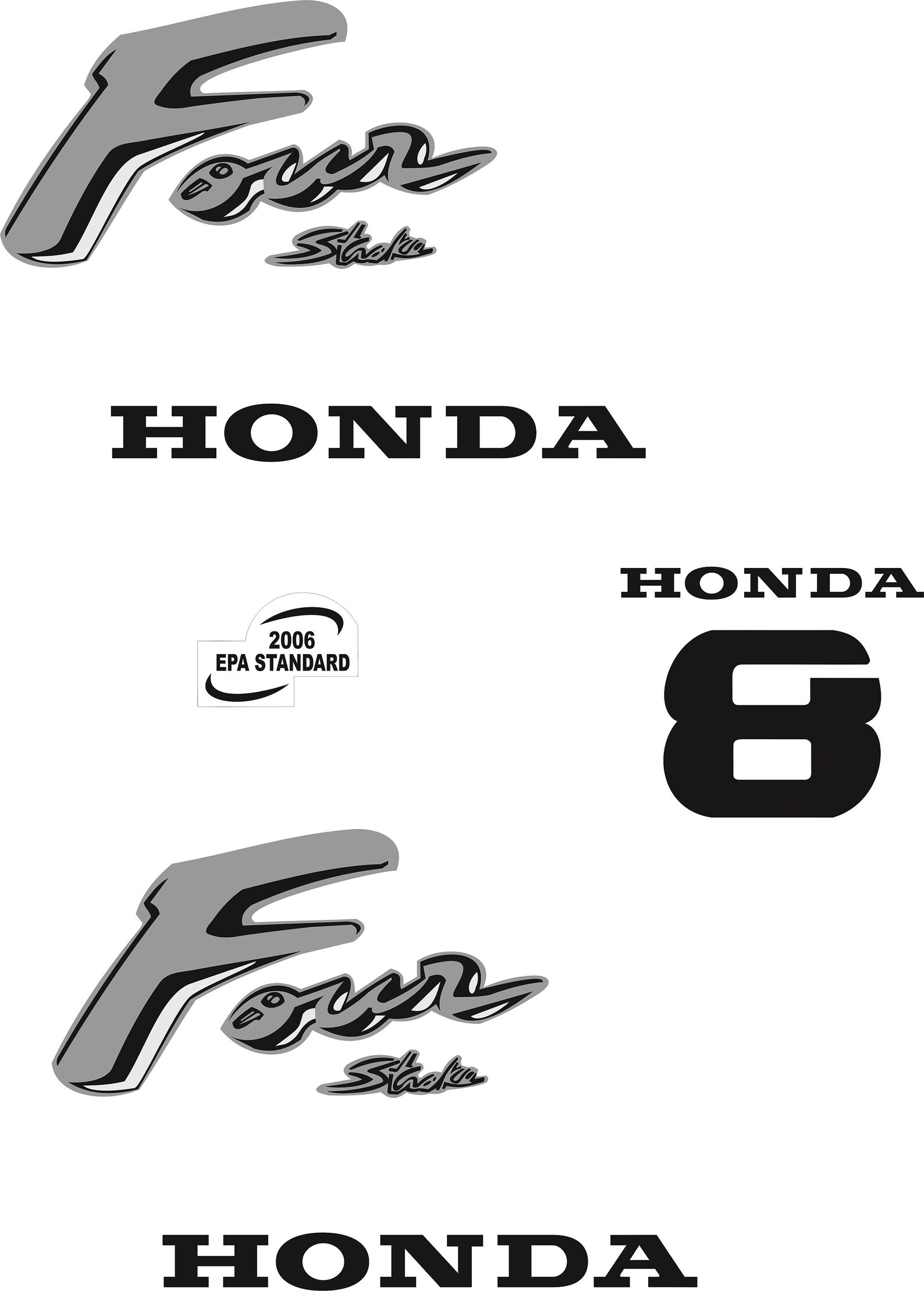 HONDA 8 Outboard Decal Set, Replica Etsy