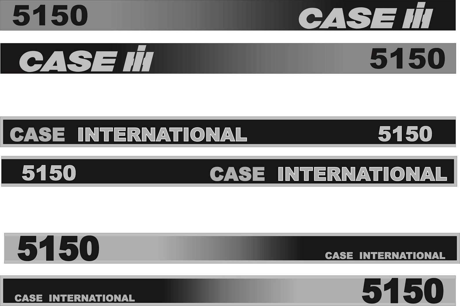 CASE 5150 Tractor decal set replica Etsy