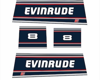EVINRUDE 8  1992-1996   Outboard decal set, replica