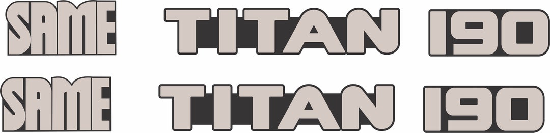 SAME TITAN 190 - Tractor Decal Set, Replica - Etsy
