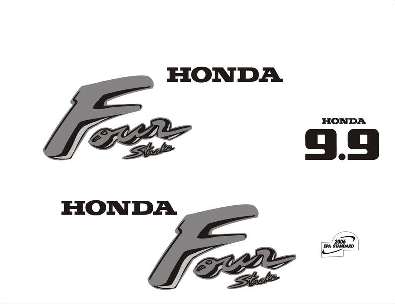 HONDA 9.9 Outboard Decal Set Replica | Etsy