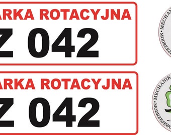 KOSOARKA ROTACYJNA - Mower decal set, replica