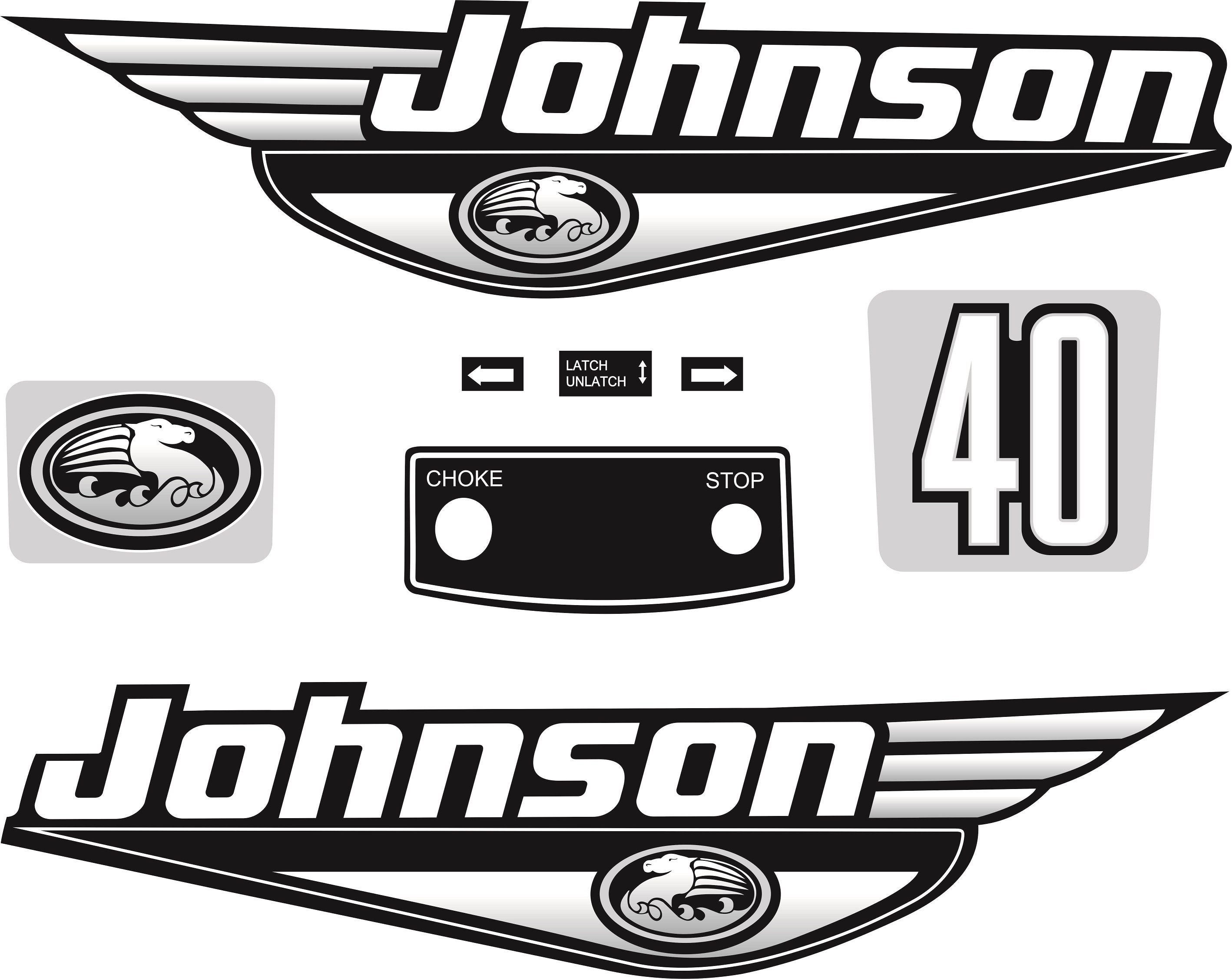 JOHNSON 40, 1999 2000 Outboard Decal Set, Replica Etsy