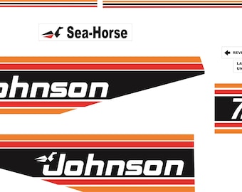 JOHNSON 7.5 - Outboard decal set, replica