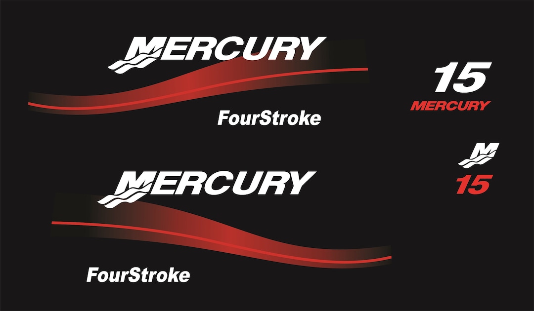 MERCURY 15 Outboard Decal Set, Replica - Etsy