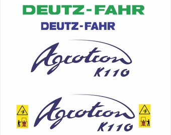 DEUTZ-FAHR Agrotron K 110 - Traktordekalset, replika