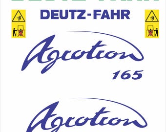DEUTZ-FAHR Agrotron 165 - Traktor Aufkleber, Nachbau