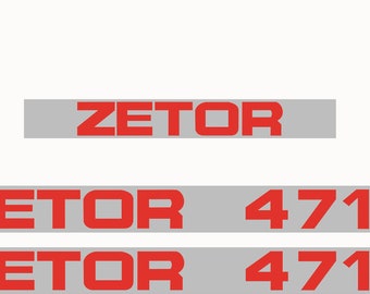 ZETOR 4718 -Tractor decal set, replica