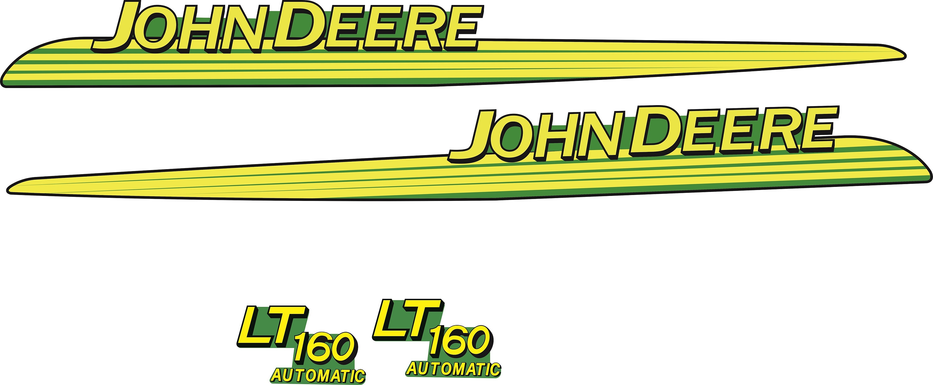 JOHN DEERE LT 160 Mower decal set replica Etsy