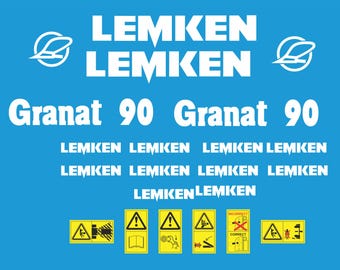 LEMKEN Granat 90 - Plough decal set, replica