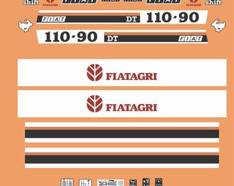 Jeu de décalcomanies pour tracteur FIAT AGRI 110-90, réplique