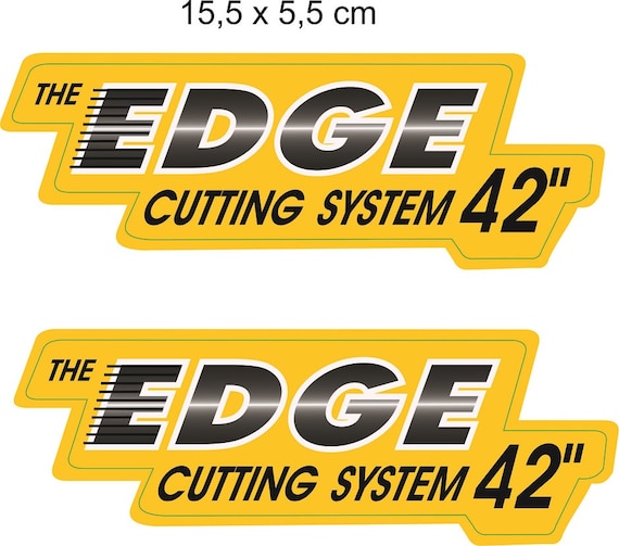 JOHN DEERE Edge 42 Two decals for mower replica Etsy