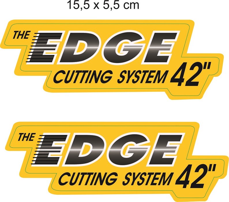 JOHN DEERE Edge 42 Two decals for mower replica Etsy