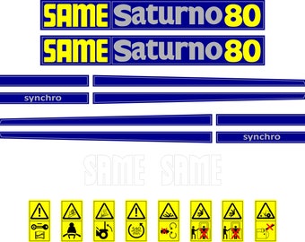 SAME SATURNO 80  -  Tractor decal set, replica