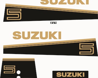 SUZUKI 5 - Outboard decal set, replica