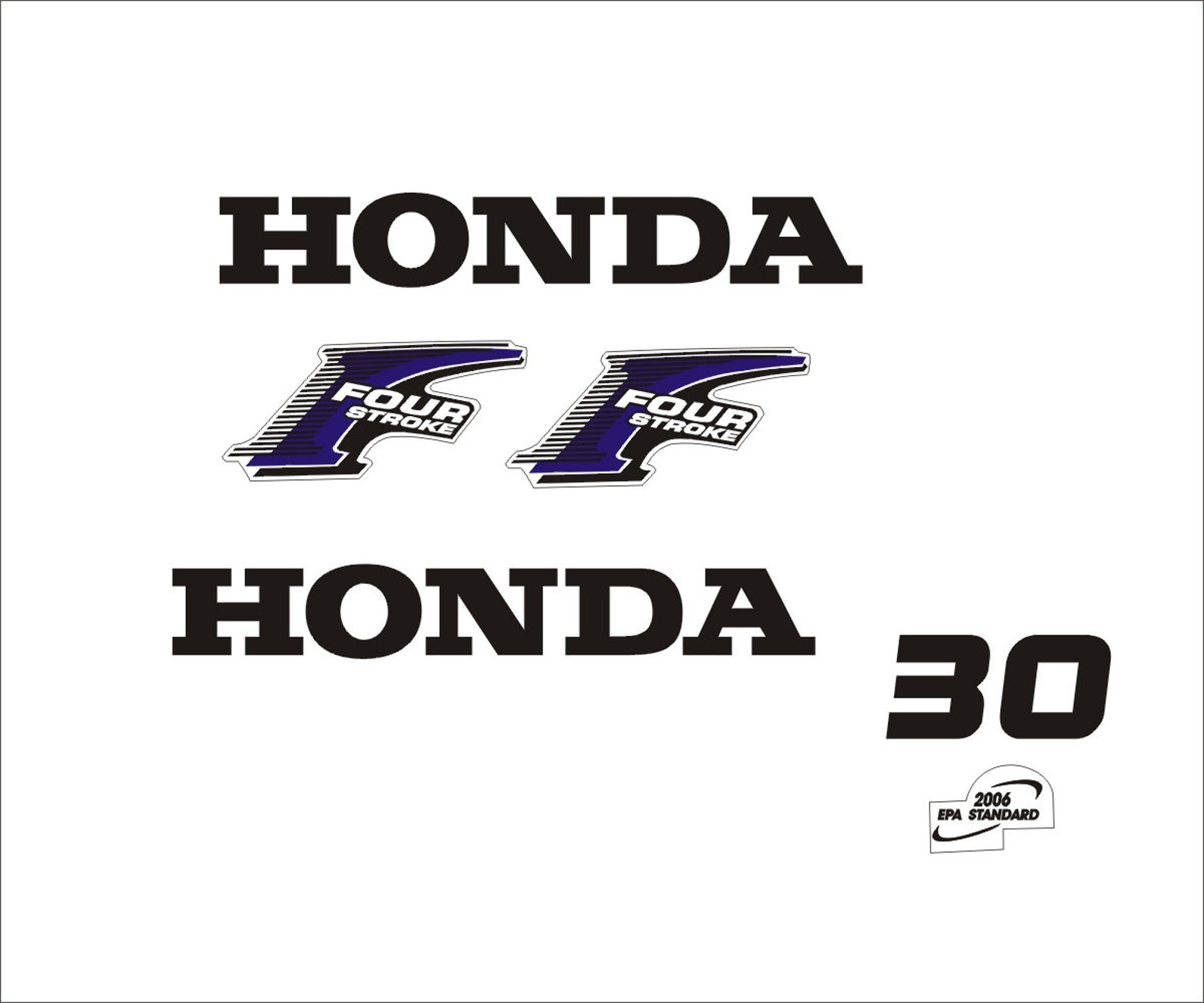 HONDA 30 Outboard Decal Set Replica Etsy
