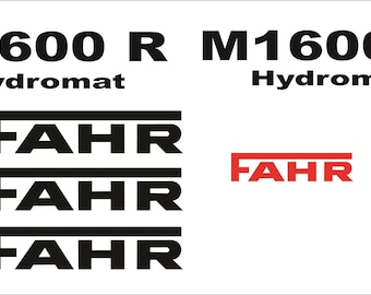FAHR HYDROMAT M1600 R - Combine harvester decal set, replica