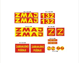 ZMAJ 132 - Combine harvester decal set, replica