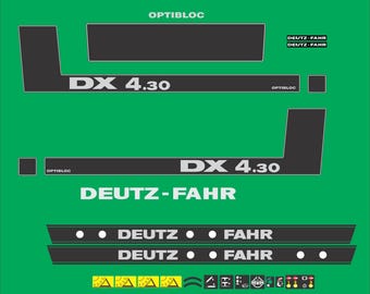 DEUTZ FAHR DX 4.30 Optibloc - Tractor decal set, replica