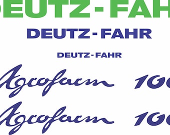 Zestaw naklejek na ciągnik DEUTZ-FAHR Agrofarm 100, replika