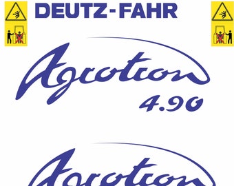 DEUTZ-FAHR Agrotron 4.90 - Tractor decal set, replica