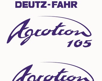 DEUTZ-FAHR Agrotron 105 - Traktordekalset, replika