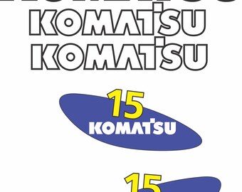 KOMATSU 15 Set di adesivi per carrello elevatore, replica