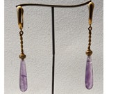 Amethyst drop earrings