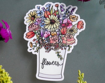 Garden Flowers Vinyl Sticker