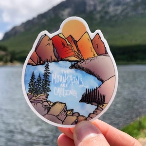 The Mountains are Calling Vinyl Sticker