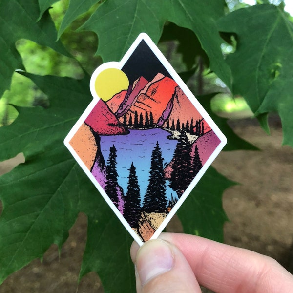 Diamond Pines in the Moonlight Sticker