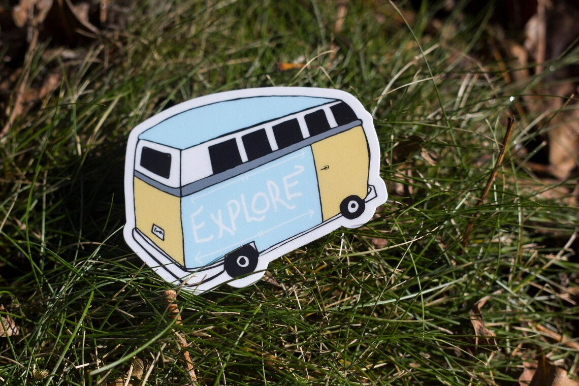 Explorer Round Sticker Explorer Van Vinyl Sticker | Etsy
