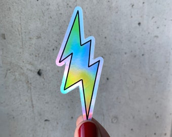 Lightening Bolt Holographic Vinyl sticker