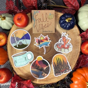 Fall Vibes 6 Vinyl Sticker Pack