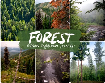 5 Forest Lightroom Presets: Moody Photo Editing (Digital Download)
