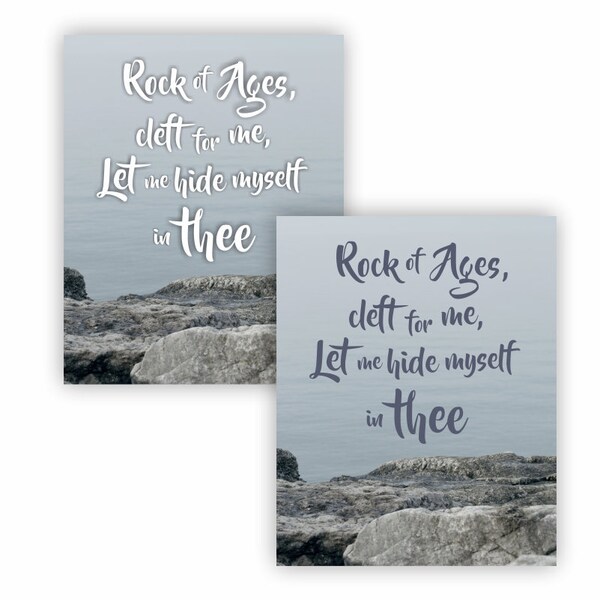 Rock of Ages Hymn Print - Etsy